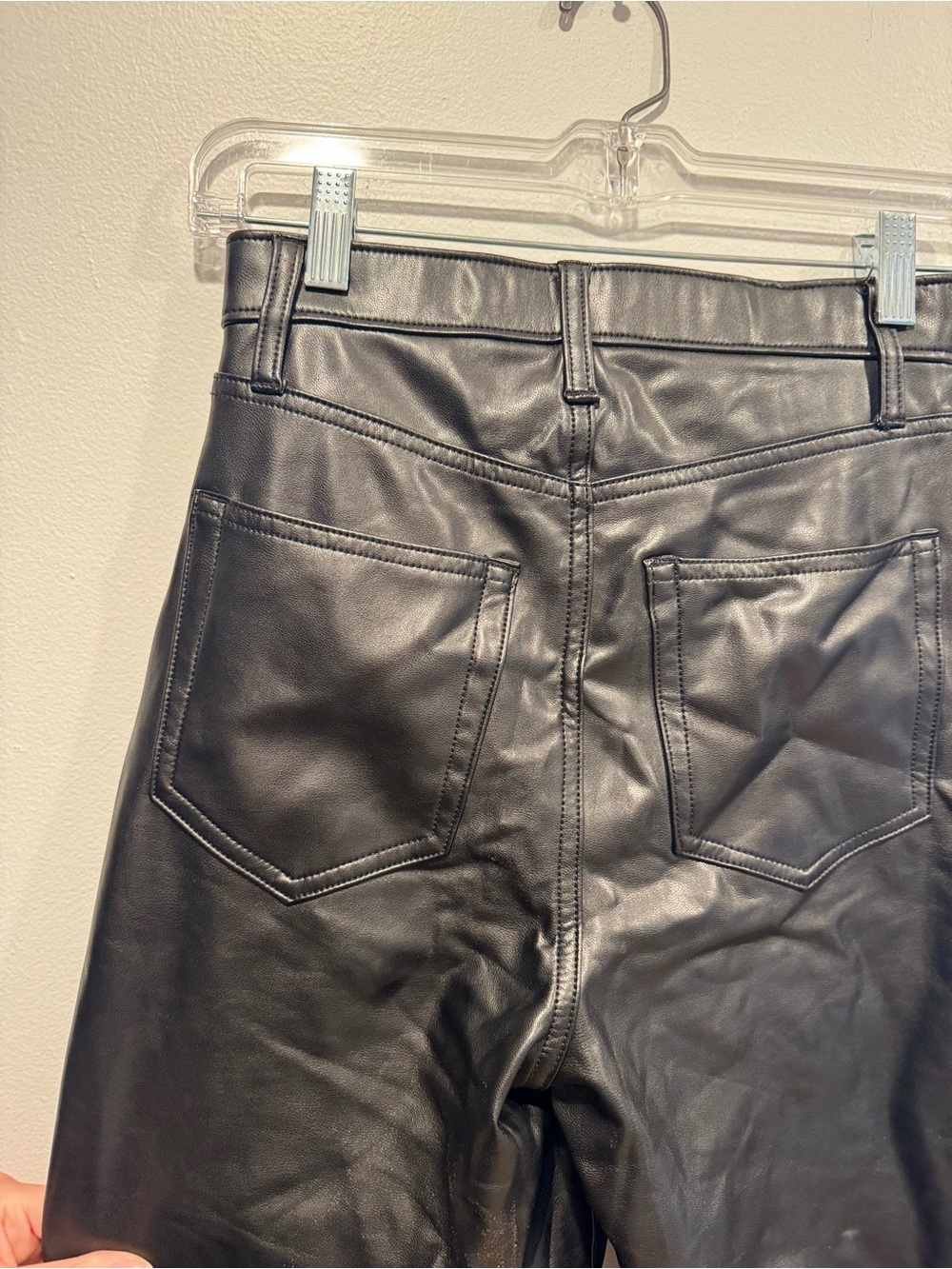Abercrombie & Fitch Curve Love High Rise Vegan Leather Pants - Picture 4 of 5